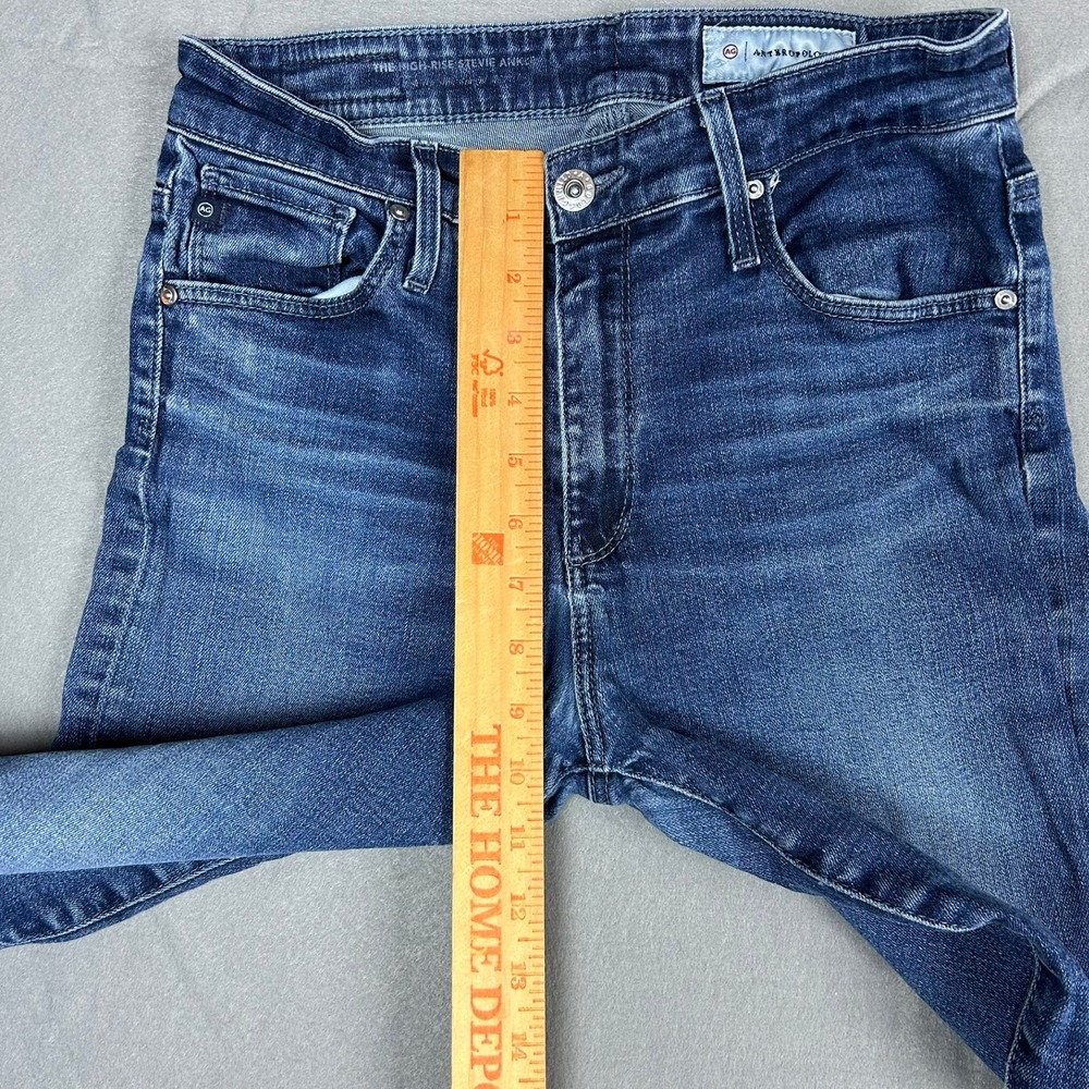 AG Adriano Goldschmied Stevie Ankle High Rise Slim Straight Womens 27R Blue - Picture 5 of 13